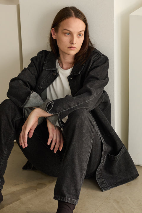 320 Worker Denim Jacket, washed black